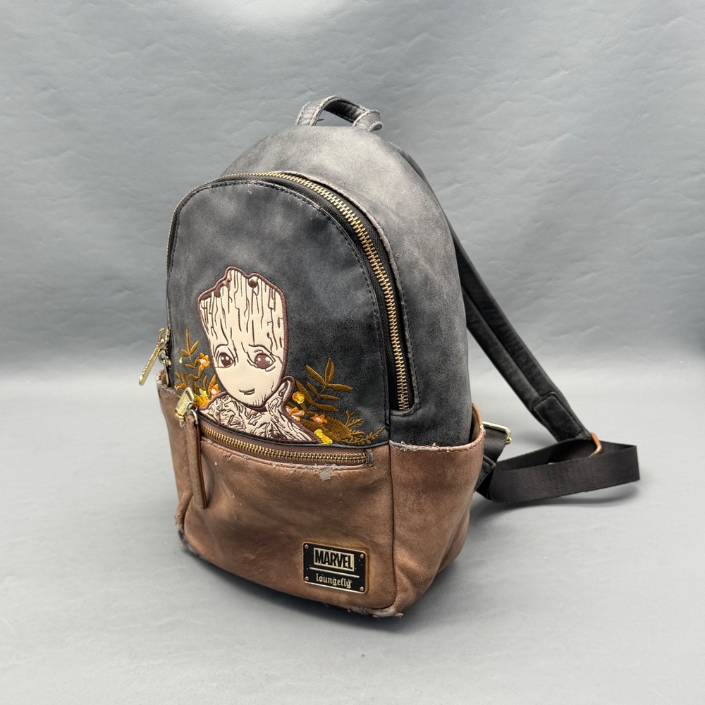 Marvel Loungefly Guardians of the Galaxy I Am Groot Backpack Hesvy Damage